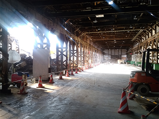 大型木造工場解体 1